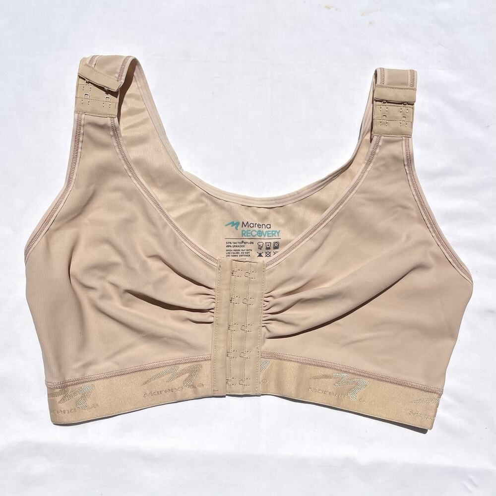 Marena Recovery Compression Adjustable Post Surgical Bra 3840 Beige 38 40